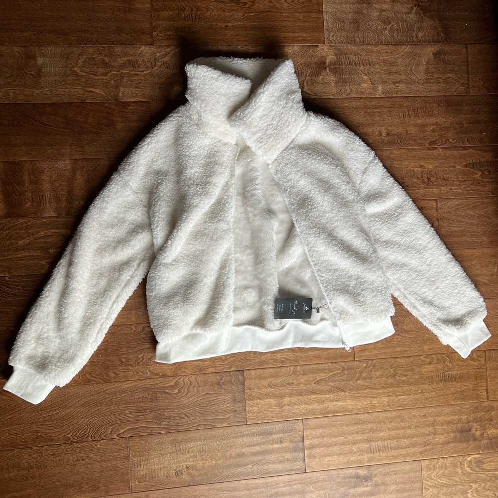 Cozy White Faux Fur Jacket